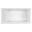 60 in. x 30 in. Bathtub with Above Floor Rough-in, Built-in Apron, and Right Drain in White