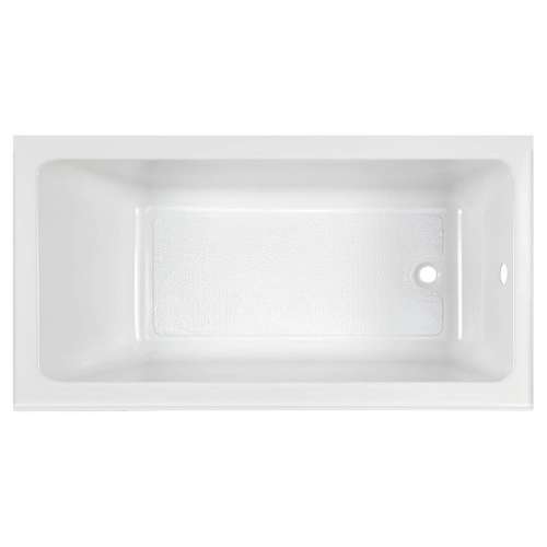 60 in. x 30 in. Bathtub with Above Floor Rough-in, Built-in Apron, and Right Drain in White