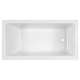 60 in. x 30 in. Bathtub with Above Floor Rough-in, Built-in Apron, and Right Drain in White