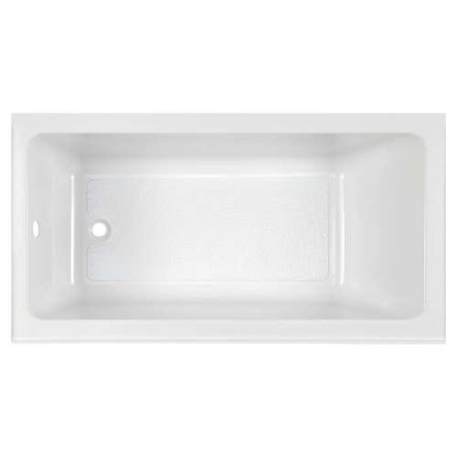 60 in. x 30 in. Bathtub with Above Floor Rough-in, Built-in Apron, and Left Drain in White