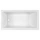 60 in. x 30 in. Bathtub with Above Floor Rough-in, Built-in Apron, and Left Drain in White