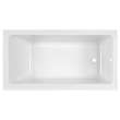 60 in. x 32 in. Bathtub with Above Floor Rough-in, Built-in Apron, and Right Drain in White
