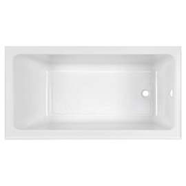 60 in. x 32 in. Bathtub with Above Floor Rough-in, Built-in Apron, and Right Drain in White