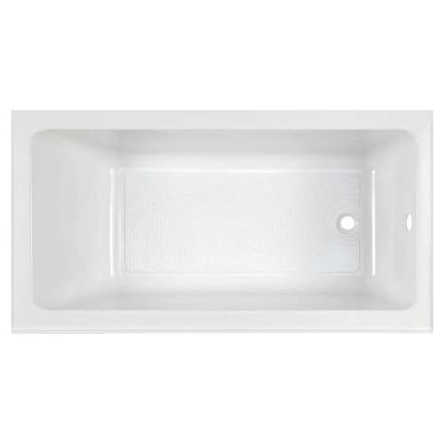 60 in. x 32 in. Bathtub with Above Floor Rough-in, Built-in Apron, and Right Drain in White
