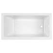60 in. x 32 in. Bathtub with Above Floor Rough-in, Built-in Apron, and Right Drain in Arctic