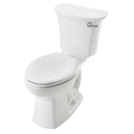 2-Piece Elongated Right Hand Trip Lever Toilet in White Without Seat