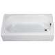 60-in x 30-in Enameled Steel Bathtub with Intergral Apron and Right Hand Outlet for Above Floor Rough Installations
