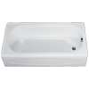 60-in x 30-in Enameled Steel Bathtub with Right Hand Outlet and Integral Apron