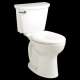 Compact Right Height Elongated 14 Inch Rough-In 1.6 Gpf 2-Piece Toilet, in White