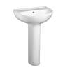 22 Two-Piece Lavatory and Pedestal with Three Faucet Holes (8 Centers) in White