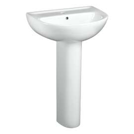 24-In 2-Piece Lavatory And Pedestal With Single Faucet Hole