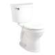 211BA004.020 Right Height Round Front 1.6 Gpf 2-Piece Toilet, in White