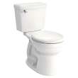 Portsmouth Right Height Round Front 1.28 Gpf 2-Piece Toilet, in White