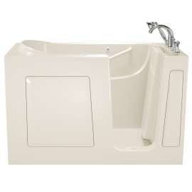 3060.509.CR-M Gelcoat Wit 30-in. x 60-in. Walk-In Air Spa and Whirlpool Massage Bathtub with Right-Hand Drain and Tub Faucet