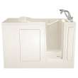 2848.509.CRL 28-in. x 48-in. Walk-In Air Spa and Whirlpool Massage Bathtub with Right-Hand Drain and Tub Faucet in Linen