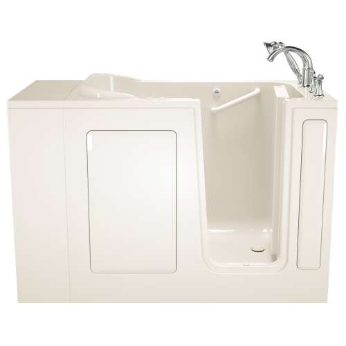 2848.509.CRL 28-in. x 48-in. Walk-In Air Spa and Whirlpool Massage Bathtub with Right-Hand Drain and Tub Faucet in Linen