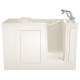 28-in. x 48-in. Walk-In Air Spa Bathtub with Right-Hand Drain and Tub Faucet in Linen
