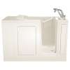 28-in. x 48-in. Walk-In Soaking Bathtub with Right-Hand Drain and Tub Faucet in Linen