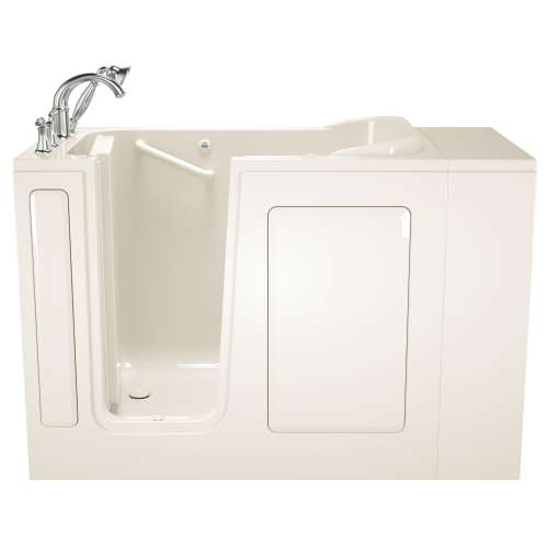 2848.509.AL-M Gelcoat Wit 28-in. x 48-in. Walk-In Air Spa Bathtub with Left-Hand Drain and Tub Faucet