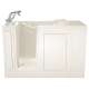 28-in. x 48-in. Walk-In Air Spa Bathtub with Left-Hand Drain and Tub Faucet in Linen