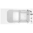 28-in. x 48-in. Walk-In Whirlpool Massage Bathtub with Right-Hand Drain and Tub Faucet in White