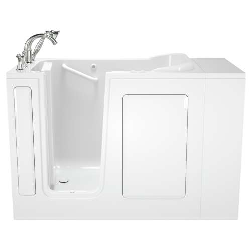 2848.509.CLW 28-in. x 48-in. Walk-In Air Spa and Whirlpool Massage Bathtub with Left-Hand Drain and Tub Faucet in White