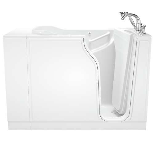 30-in. x 52-in. Walk-In Whirlpool Massage Bathtub with Right-Hand Drain and Tub Faucet in White