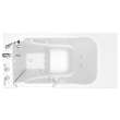 30-in. x 52-in. Walk-In Whirlpool Massage Bathtub with Left-Hand Drain and Tub Faucet in White
