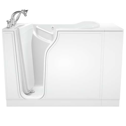 30-in. x 52-in. Walk-In Soaking Bathtub with Left-Hand Drain and Tub Faucet in White