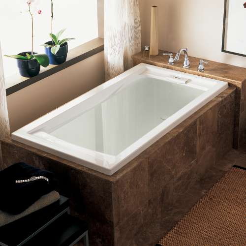 60-in. x 32-in. Deep Soak Air Bathtub with Center Drain in White