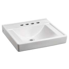 Everclean Wall-Hung Bathroom Sink with 4