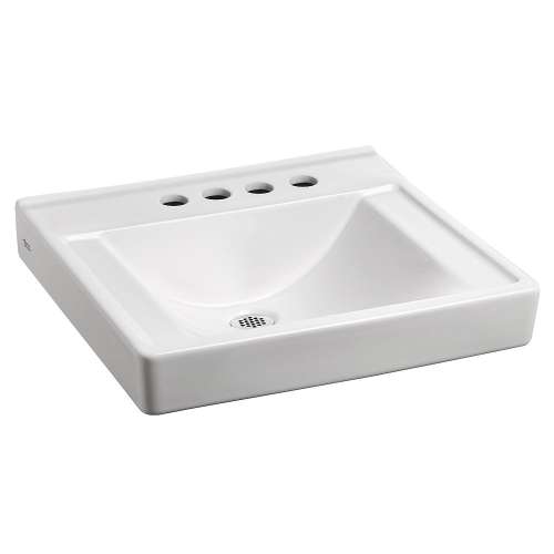 Everclean Wall-Hung Bathroom Sink with 4