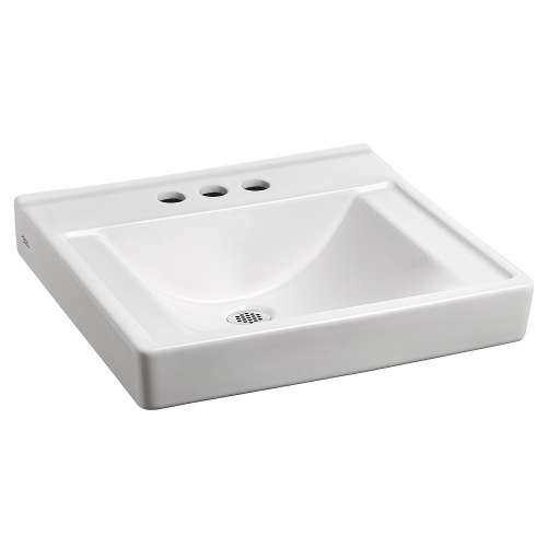Everclean Wall-Hung Bathroom Sink with 4
