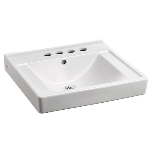 Everclean Wall-Hung Bathroom Sink with 4