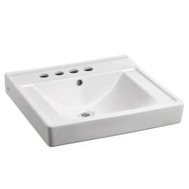 Everclean Wall-Hung Bathroom Sink with 4
