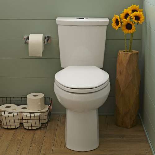 H2Option Dual Flush Right Height Elongated 2-Piece Toilet 0.92/1.28 Gpf, in White