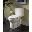 H2Option Dual Flush Right Height Elongated 0.92/1.28 Gpf 2-Piece Toilet - Lined Tank, in Linen