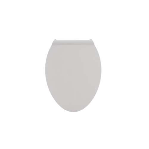 Elongated Toilet Seat with Trivantage in White