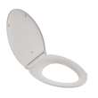 Elongated Toilet Seat with Trivantage in White
