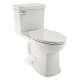 Right Height Elongated One-Piece Toilet with Seat, in White