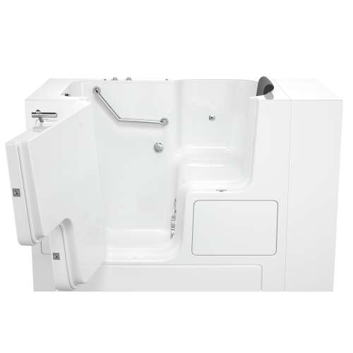 32-in. x 52-in. Outward Opening Door Walk-In Whirlpool Massage Bathtub with Left Door/Drain in White