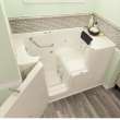 32-in. x 52-in. Outward Opening Door Walk-In Whirlpool Massage Bathtub with Left Door/Drain in Linen