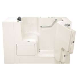 Gelcoat Wit 32-In X 52-In Walk-In Air Spa Bathtub With Right Hand Drain