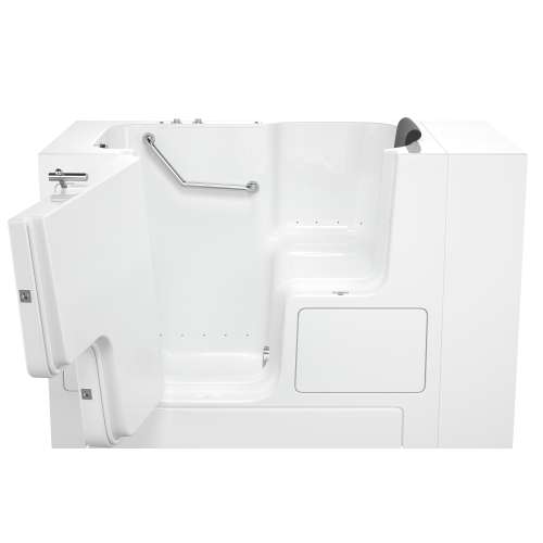 32-in. x 52-in. Outward Opening Door Walk-In Air Spa Bathtub with Left Door/Drain in White