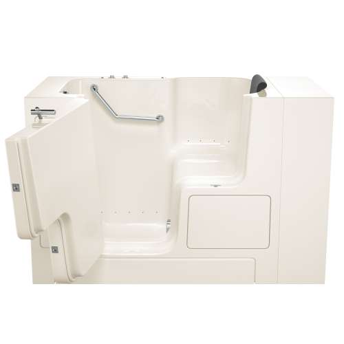 32-in. x 52-in. Outward Opening Door Walk-In Air Spa Bathtub with Left Door/Drain in Linen