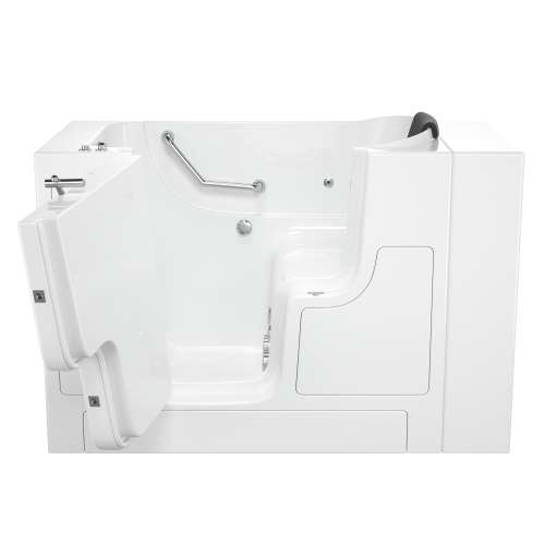 30-in. x 52-in. Outward Opening Door Walk-In Whirlpool Massage Bathtub with Left Door/Drain in White