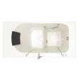30-in. x 52-in. Outward Opening Door Walk-In Soaking Bathtub with Right Door/Drain in Linen