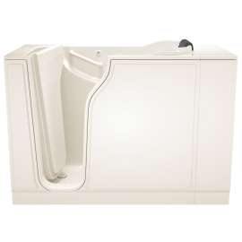 Gelcoat Wit 30-In X 52-In Walk-In Whirlpool Massage Bathtub With Left Hand Drain