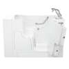 30-in. x 52-in. Outward Opening Door Walk-In Whirlpool Massage Bathtub with Right Door/Drain and Tub Faucet in White
