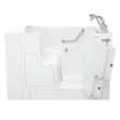 30-in. x 52-in. Outward Opening Door Walk-In Whirlpool Massage Bathtub with Right Door/Drain and Tub Faucet in White